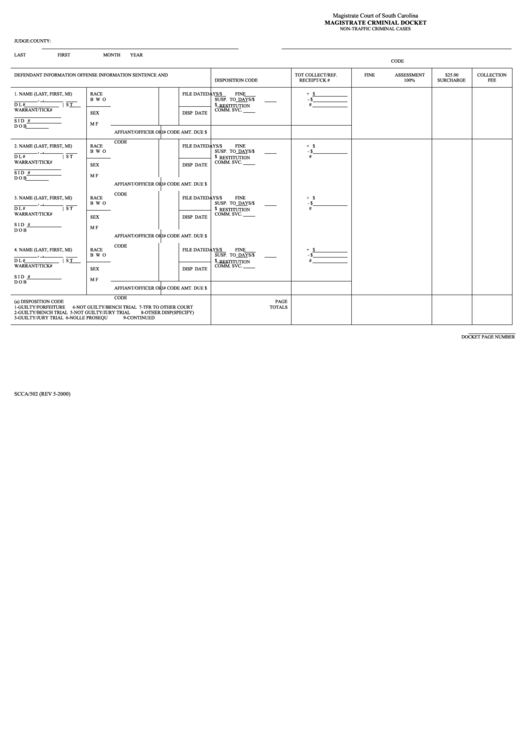 11 Docket Sheets Free To Download In PDF