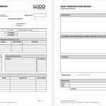 12 Printable Construction Report Formats In MS Word