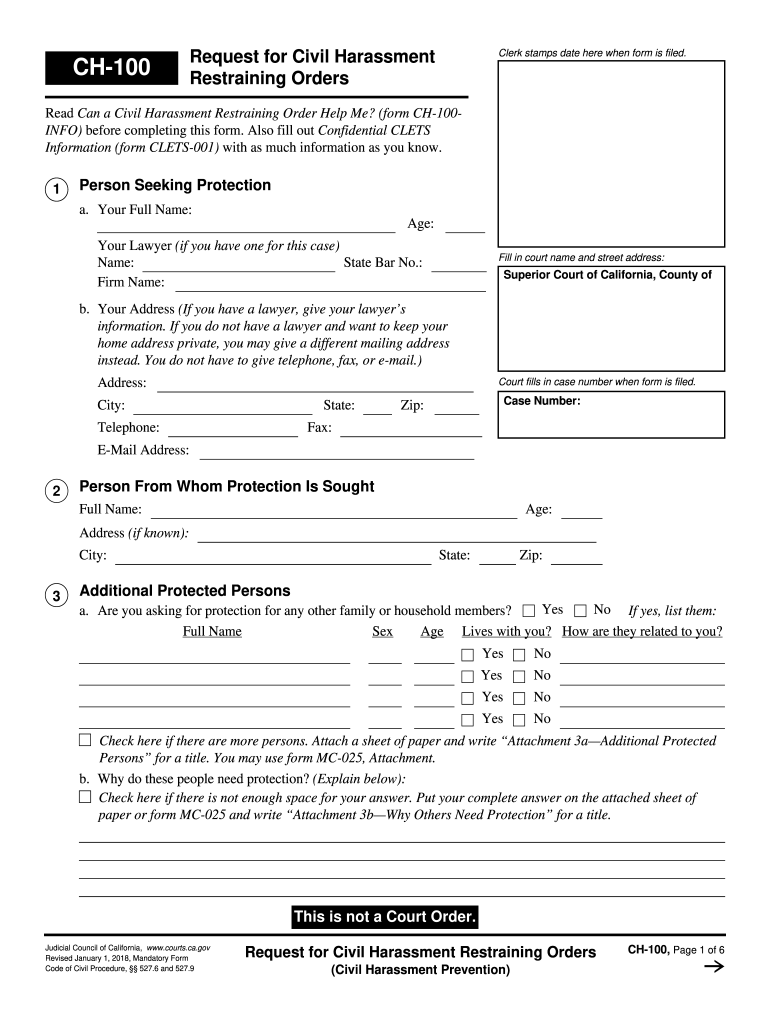 2012 Form CA CH 100 Fill Online Printable Fillable Blank PdfFiller