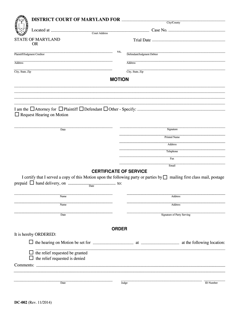 2014 2020 Form MD DC 002 Fill Online Printable Fillable Blank 