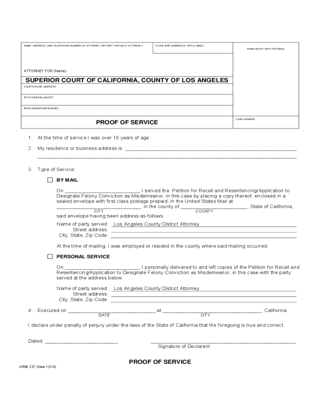 Los Angeles County Civil Complaint Form Civil Form 2023 3794