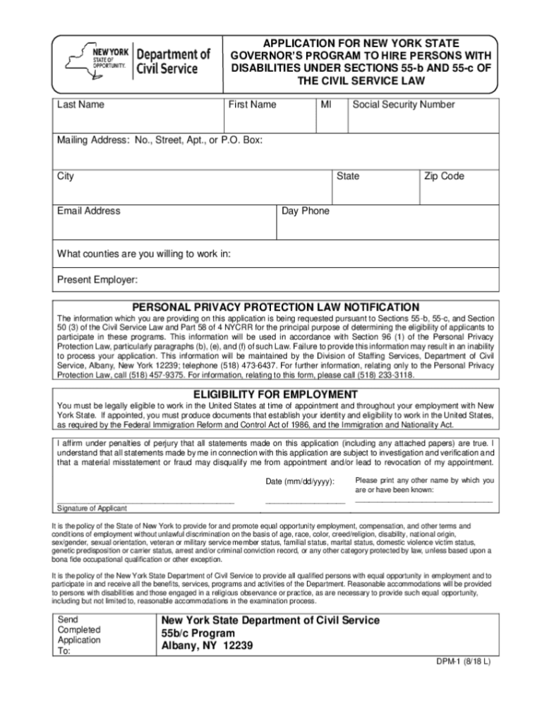 Nys Civil Service 55b Form Civil Form 2023 7483