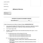 Alberta Affidavit Of Service Form Legal Forms And Business Templates