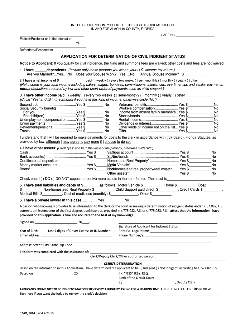 Civil Court Indigent Form Summons Fill Out Sign Online DocHub
