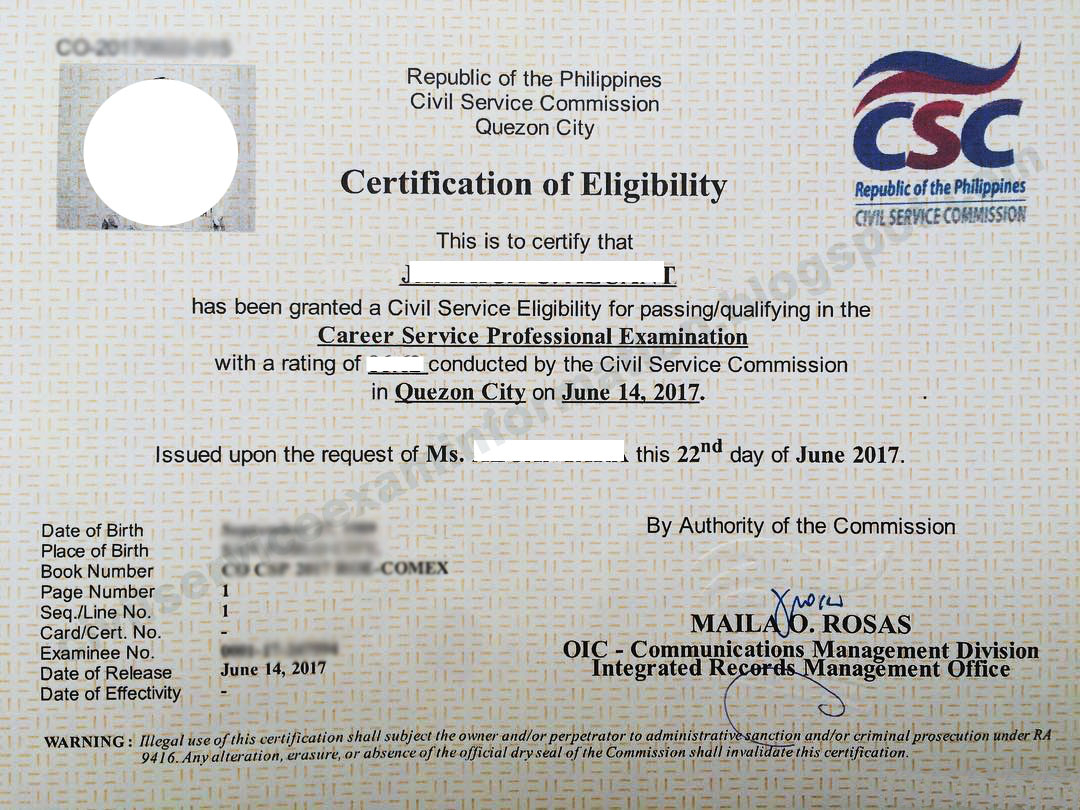 Civil Service Exam PH How To Claim Certification Of Eligibility