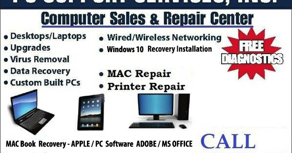 Computer Service Mac PC Laptop Repair Recovery Software Microsoft