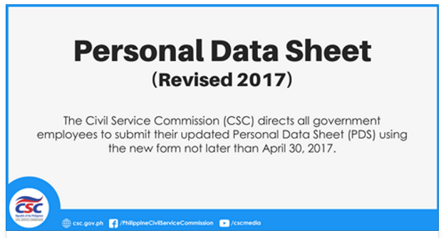 CORRECTED COPY Of 2017 Personal Data Sheet PDS CSC Form 212 