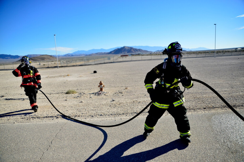 Creech Fire Fighters Participate In Semi annual MSA Exercise Creech 