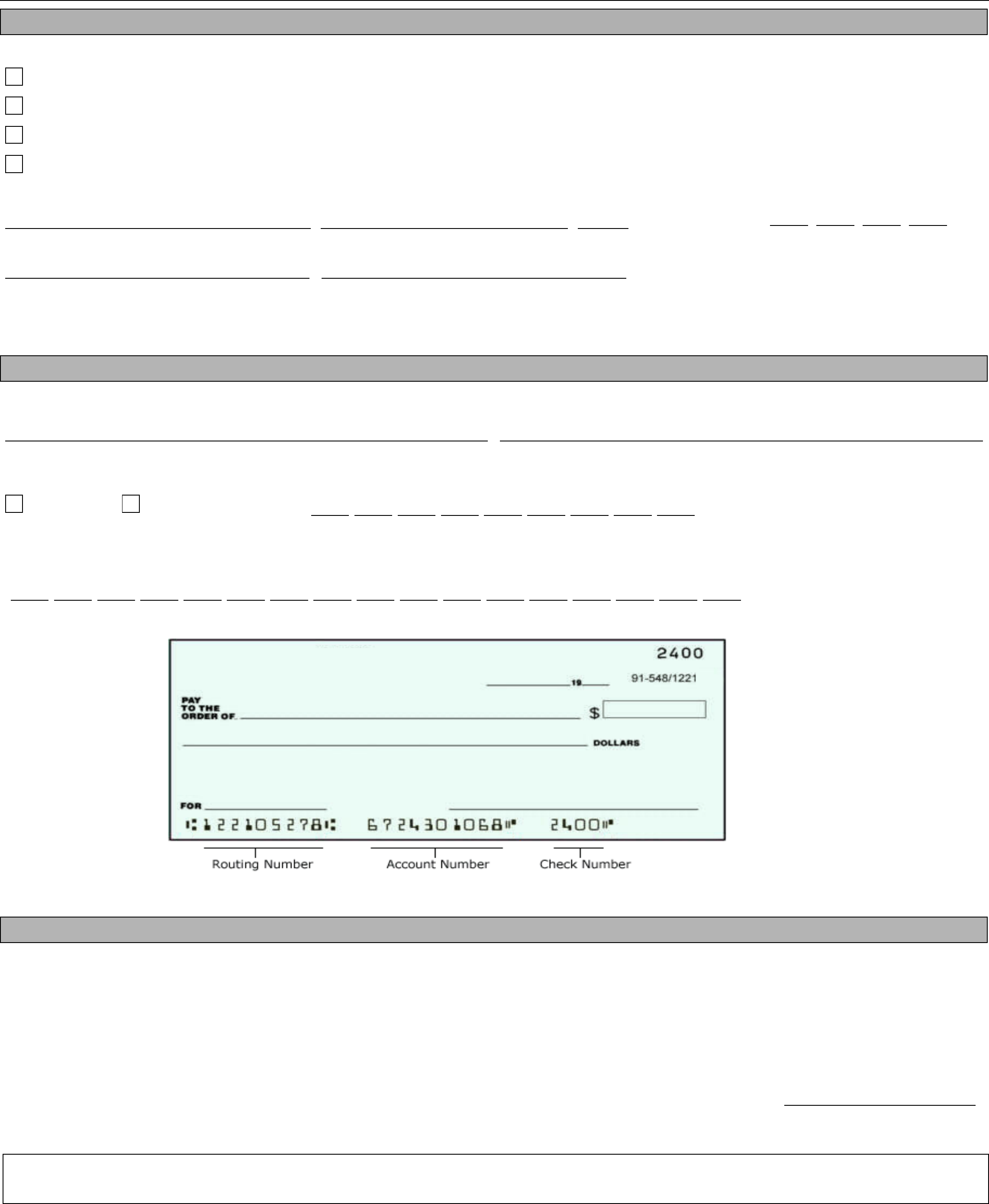 Direct Deposit Authorization Form Southern Illinois University