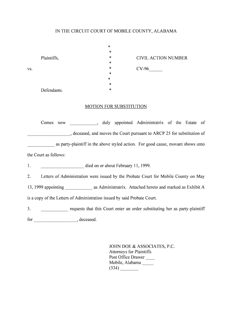 District Civil Small Claims Division Mobile County Courts Form Fill 