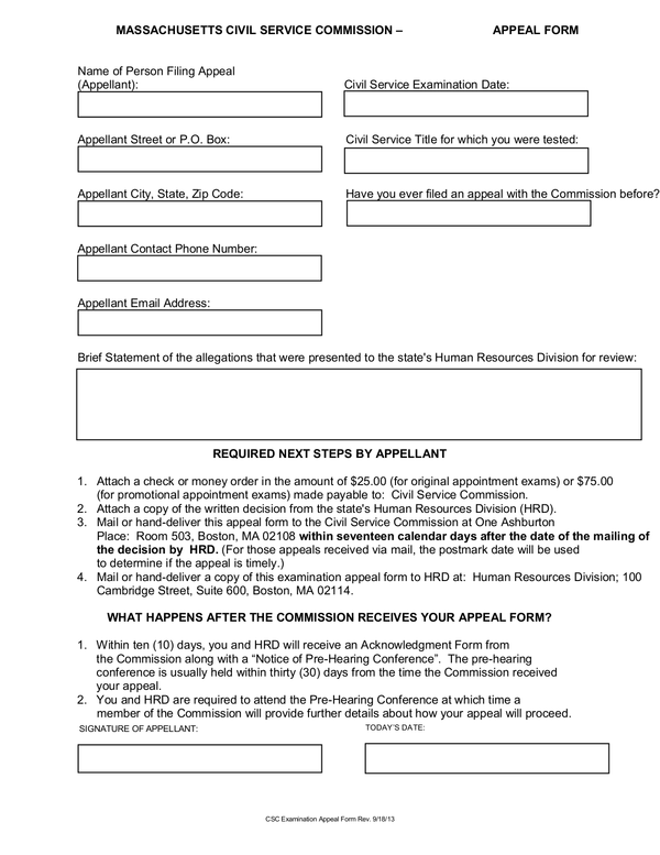 Fill Free Fillable Forms Commonwealth Of Massachusetts
