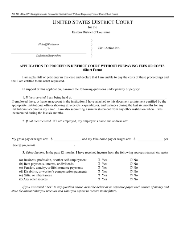 Fill Free Fillable Forms Related To US Courts