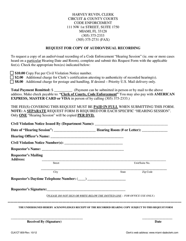 Fill Free Fillable Miami Dade County Clerk Of The Courts PDF Forms