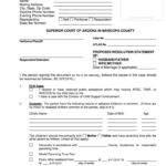 Fillable Online Superiorcourt Maricopa Resolution Statement Maricopa