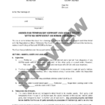 Florida Temporary Support Order With No Dependent Or Minor Children