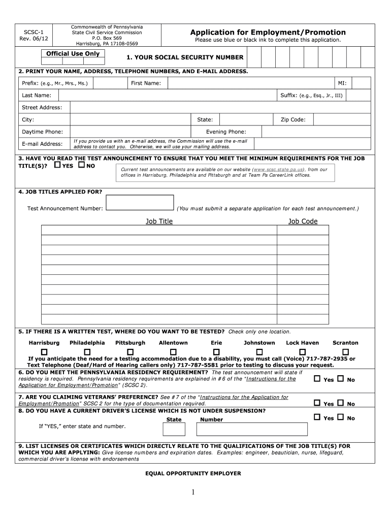 Form Civil Service Application Fill Out And Sign Printable PDF 