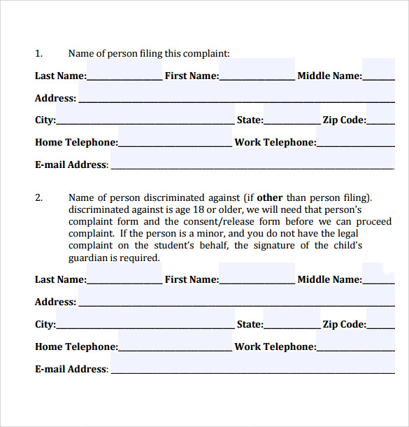 FREE 7 Civil Complaint Forms In PDF MS Word