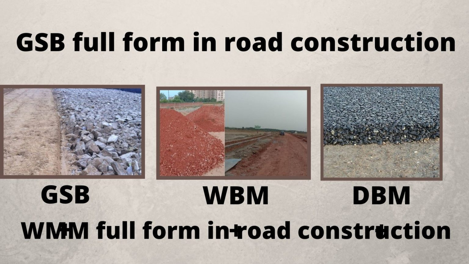 GSB Full Form In Road Construction DBM WMM 2022