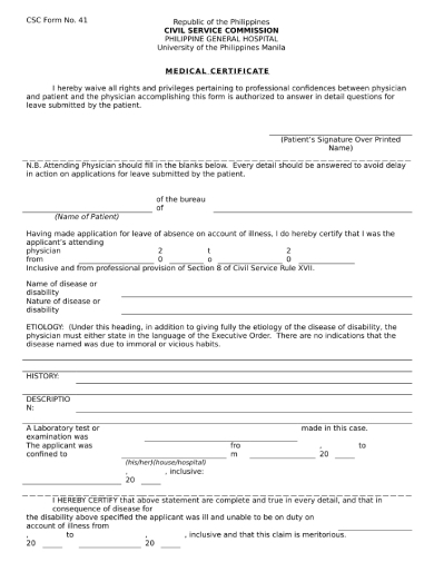 Medical Leave Certificate Examples Format Pdf Examples 1 