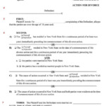 New York No Fault Divorce Forms DIY With Instructions