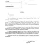 Notice To Defend And Divorce Complaint Blank Form To Print Fill