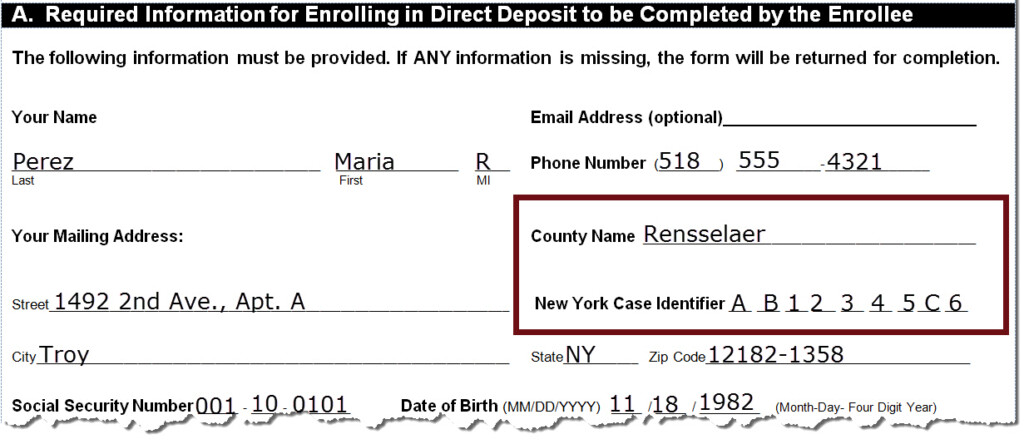 NYS DCSS Direct Deposit