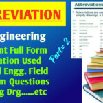 Part 2 Abbreviation Used In Civil Engineering Different Full Form