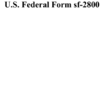 U S Federal Form Sf 2800