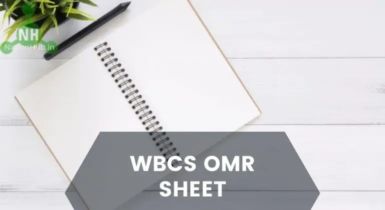 WBCS OMR Sheet 2023 PDF For West Bengal Civil Service Exam