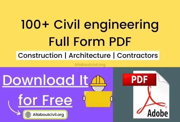 100 Common Civil Full Form Civil Engineering Abbreviations Civil Form