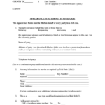 Appearance Attorney Civil Fill Online Printable Fillable Blank
