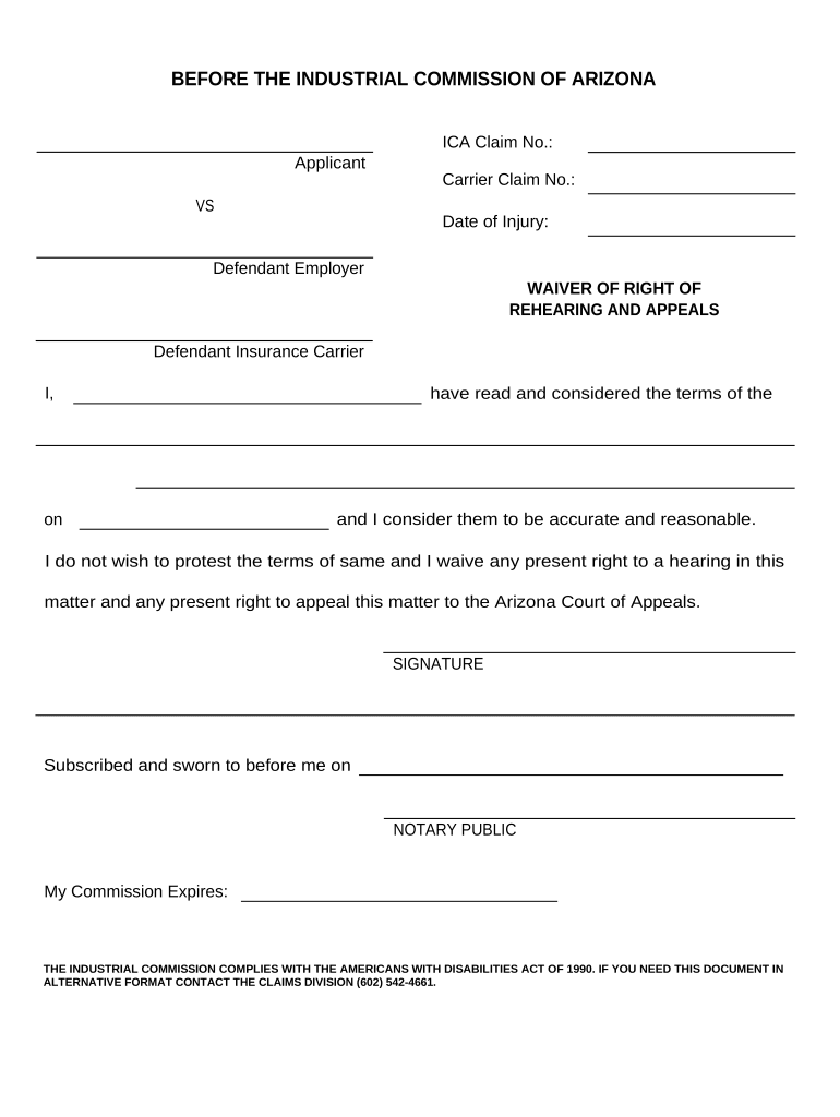Az Appeals Form Fill Out And Sign Printable PDF Template SignNow