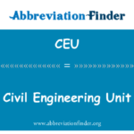 CEU Civil Engineering Unit