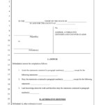 Civil Answer Template Form Fill Out And Sign Printable PDF Template