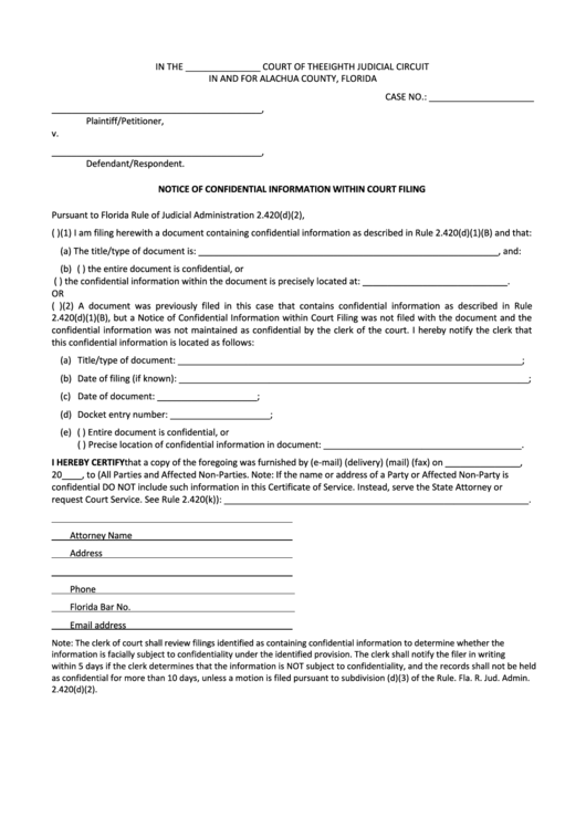 Civil Court Forms Florida Civil Form 2023
