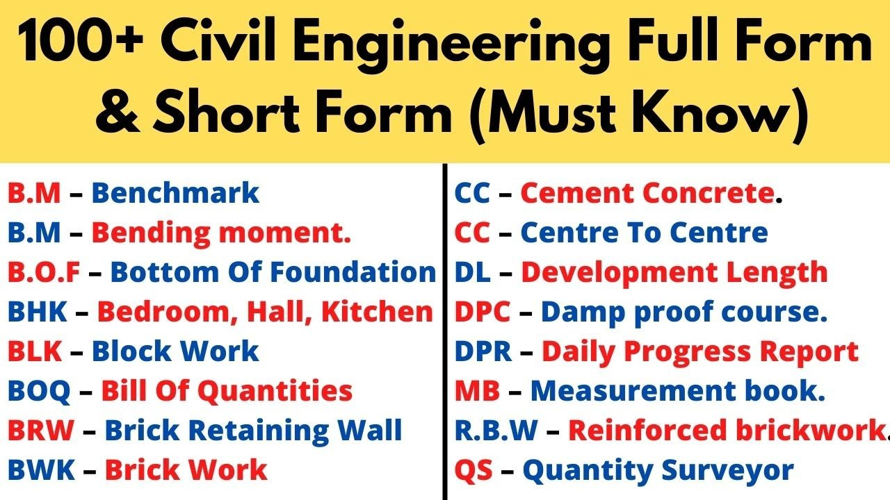 Db Full Form In Civil Engineering Civil Form 2024