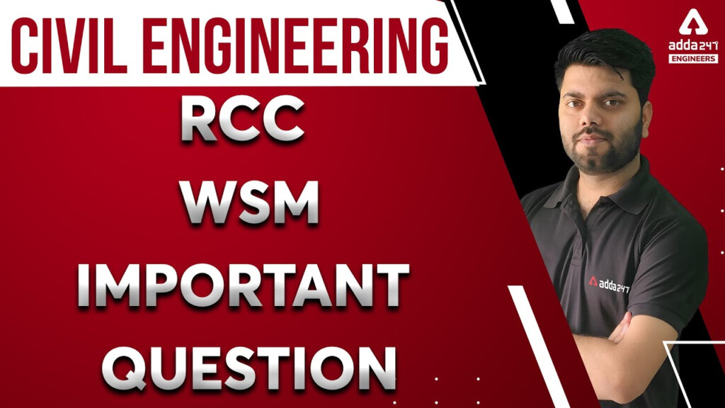 Civil Engineering RCC WSM Important Question YouTube