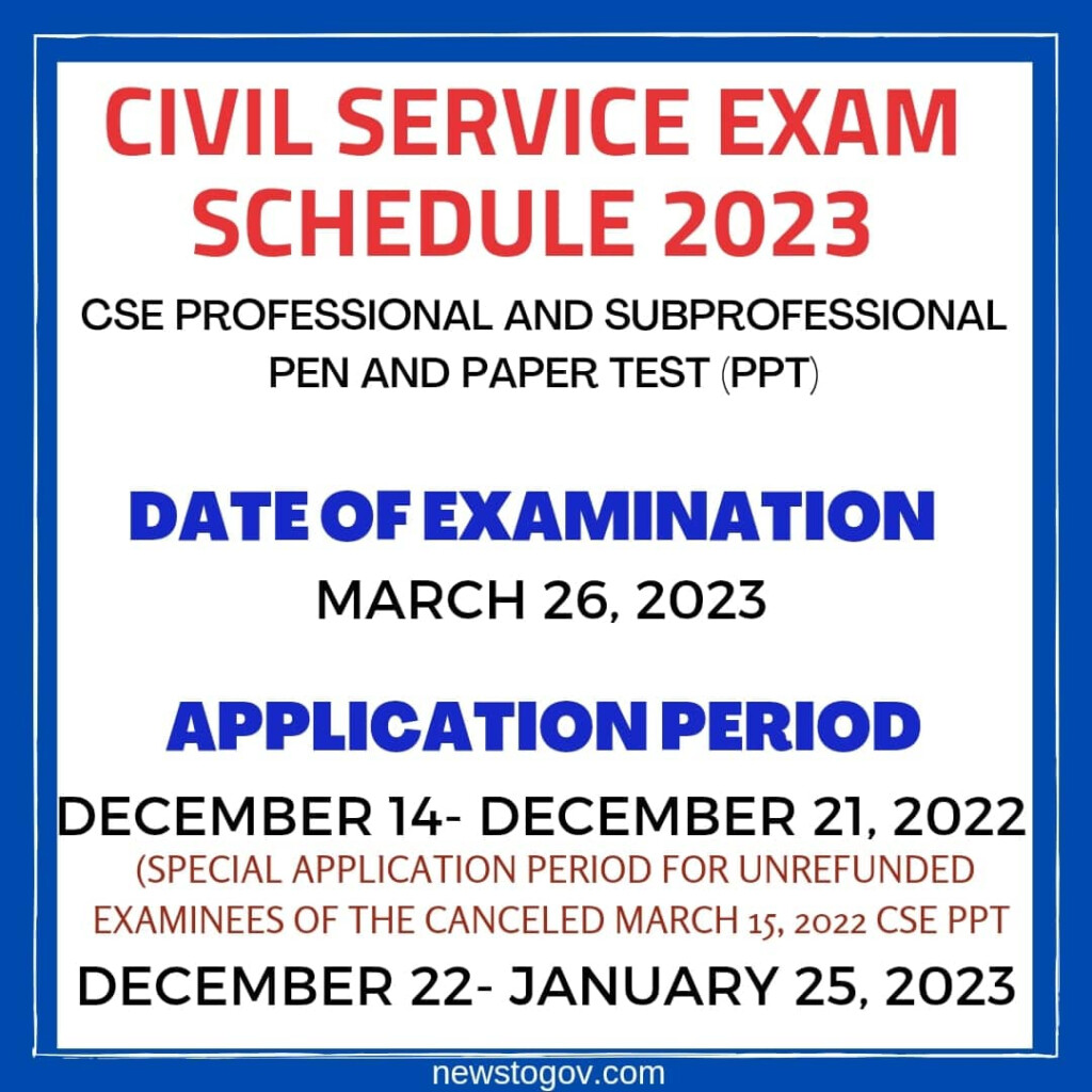 Civil Service CSC Exam Schedule 2024 Requirements NewsToGov