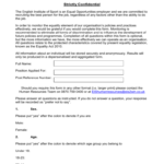 Equal Opportunities Monitoring Form