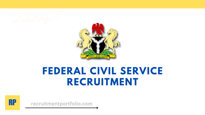 Federal Civil Service Recruitment 2024 2024 Application Form Portal