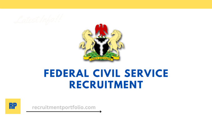 Federal Civil Service Recruitment 2023 2024 Application Form Portal