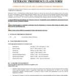 Fillable Online VETERANS PREFERENCE CLAIM FORM JWB Fax Email Print