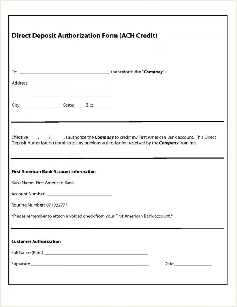 Free Printable Form To Change Ach Printable Forms Free Online