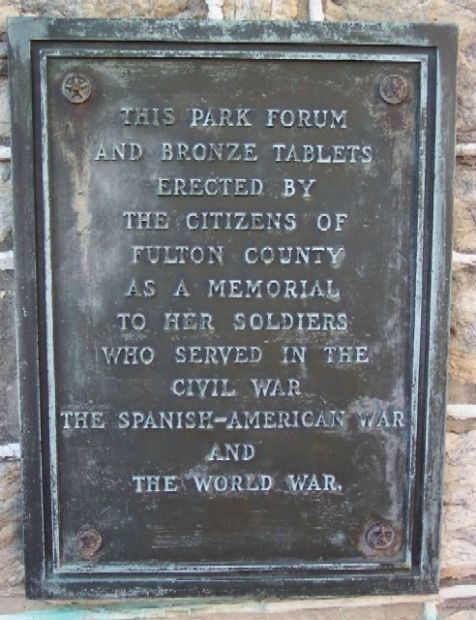 FULTON COUNTY CIVIL WAR SPANISH AMERICAN WAR AND WORLD WAR I MEMORIAL 