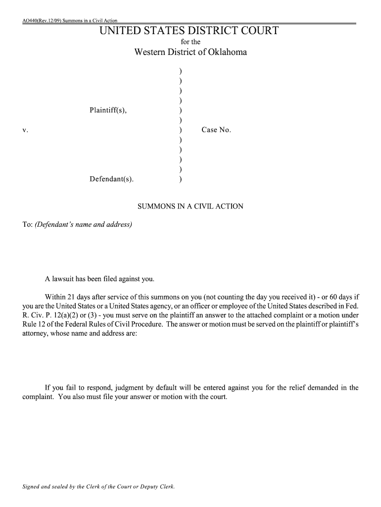 Get Summons Example Form And Fill It Out In December 2022 Pdffiller