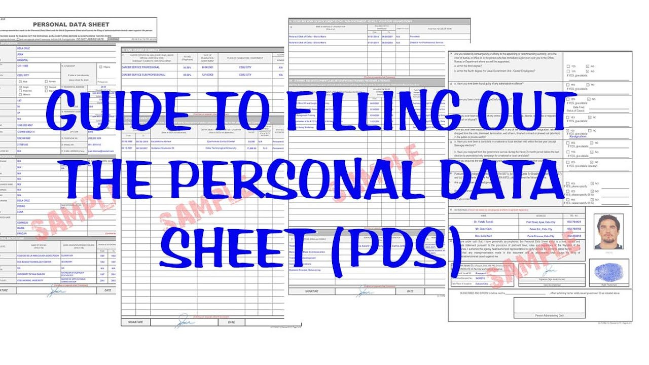 Guide To Filling Out The PERSONAL DATA SHEET PDS CS Form 212 YouTube