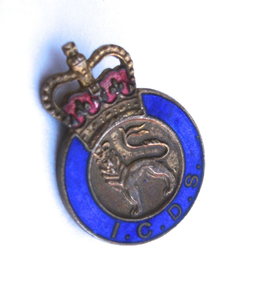 ICDS Industrial Civil Defence Service Pin Badge Queens Crown Etsy UK 