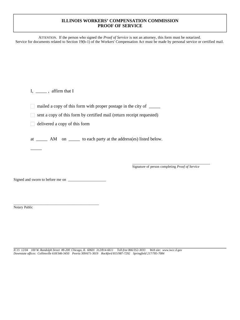 Illinois Proof Service Form Fill Out And Sign Printable PDF Template 