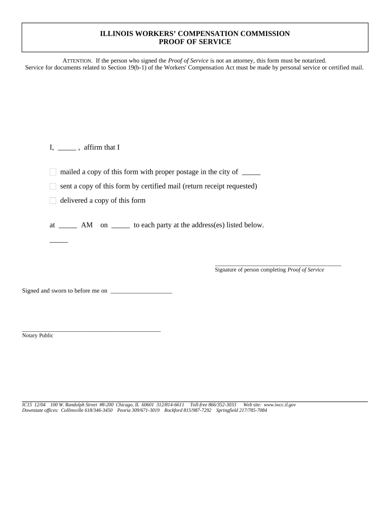 Illinois Proof Service Form Fill Out And Sign Printable PDF Template