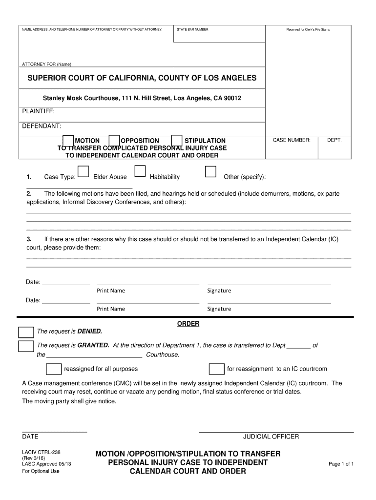 LACIV CTRL Los Angeles Superior Court Fill Out Sign Online DocHub